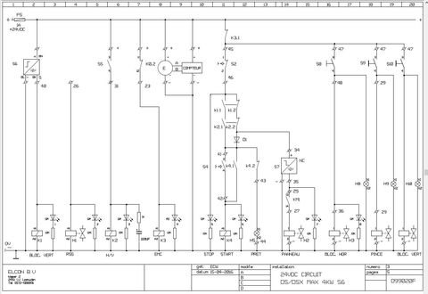 SCHEMA ELECTRIQUE SCIE A PANNEAUX VERTICALE ELCON