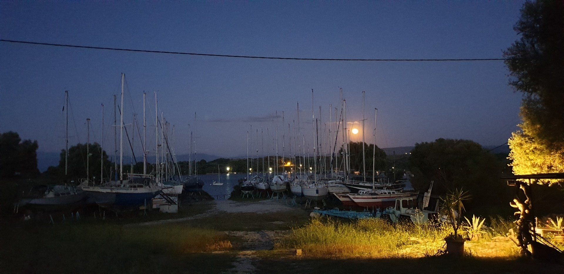 Rouga Bay at night
