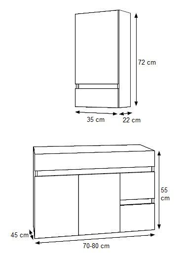 Esquema mueble baño PAULA