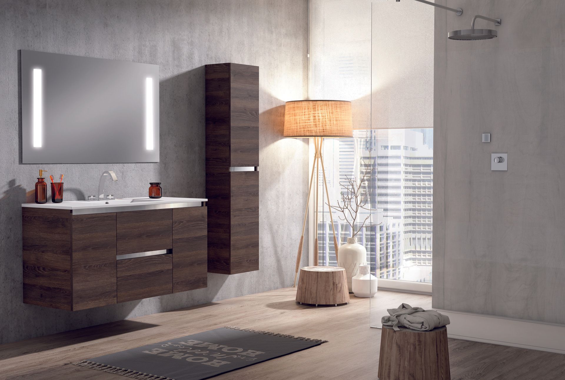 Mueble baño MODENA Nogal