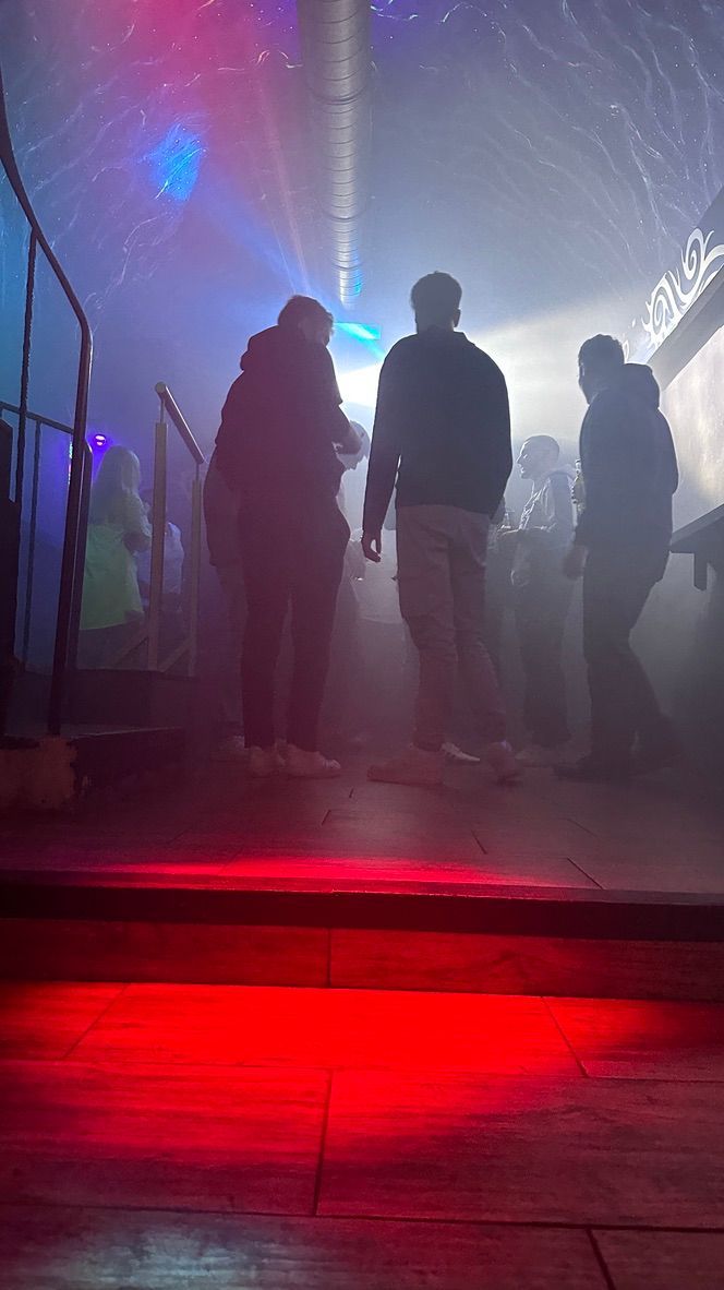 Silhouetten auf der Tanzfläche