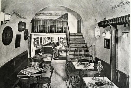 Ehemaliger Sternenkeller – 1965 · Blick zur Theke