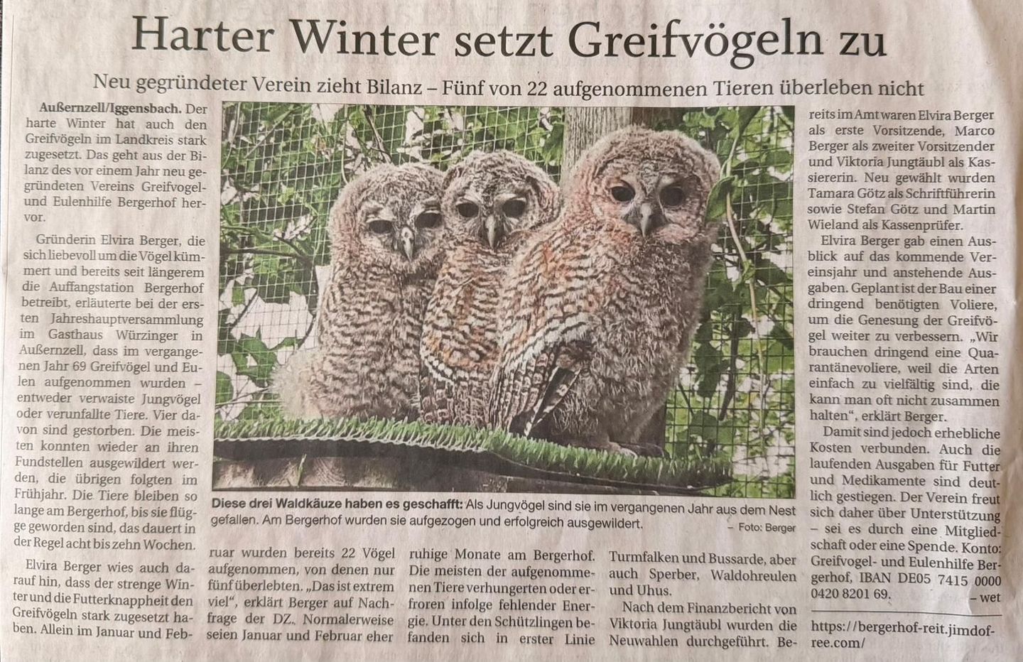 Das ist mein neuester Patient. Gebrochenes Beinchen und verschobener Schnabel