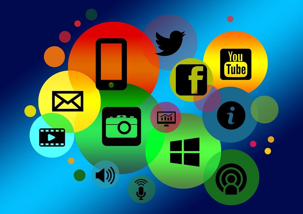 Online Internet Soziale Medien Symbole