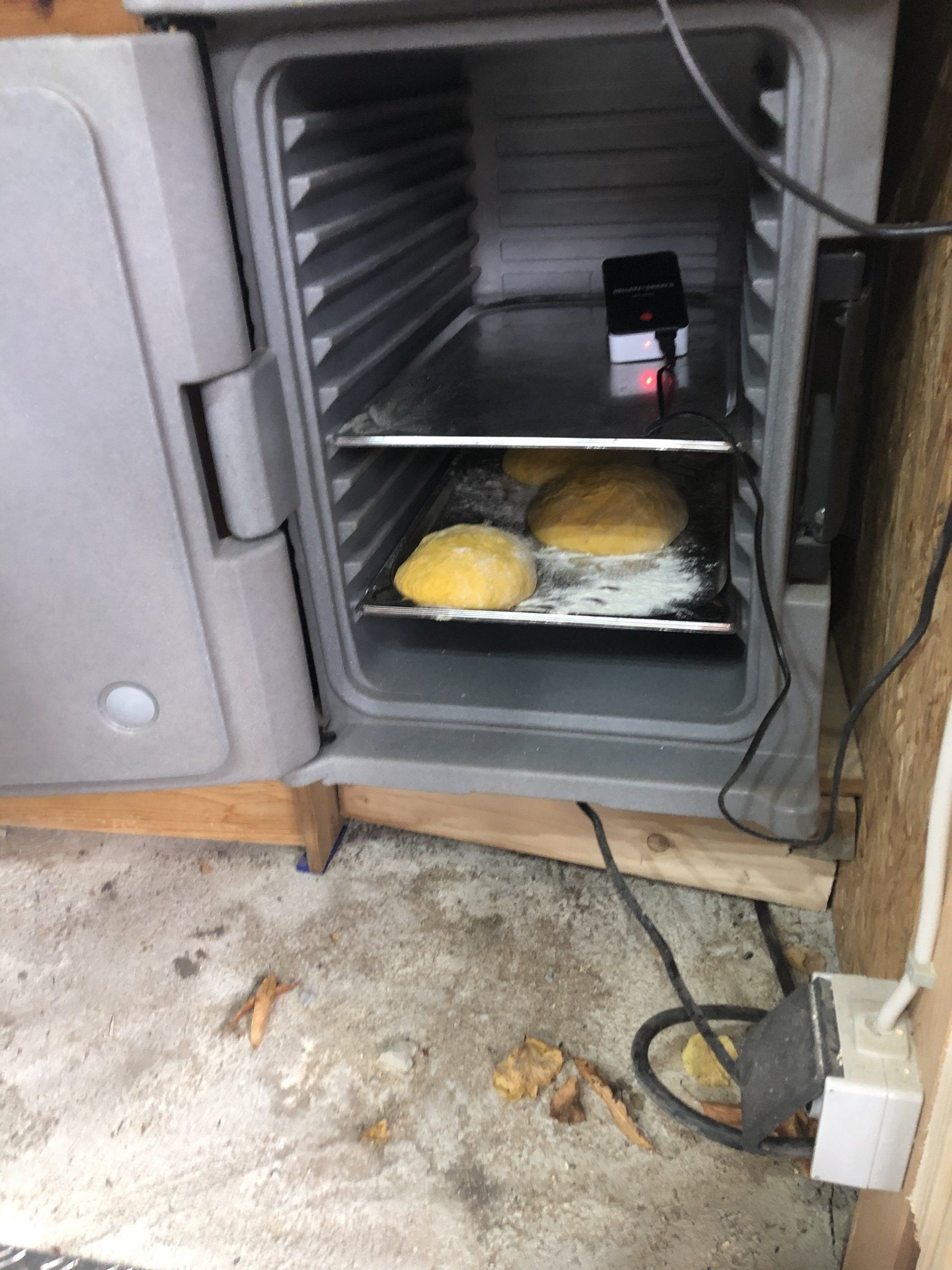 Gärschrank mit Teiglingen