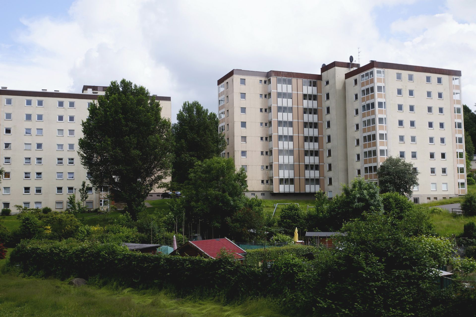 Hochhäuser in Bergneustadt im Oberbergischen Kreis.