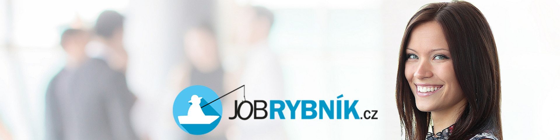 Logo_jobrybnik.cz Schriftzug mit Frau im Profil