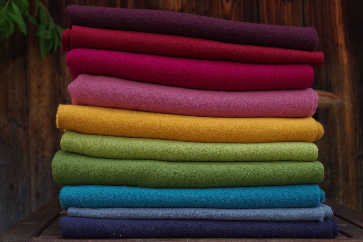 Bunte Wollstoffe Wollwalk
