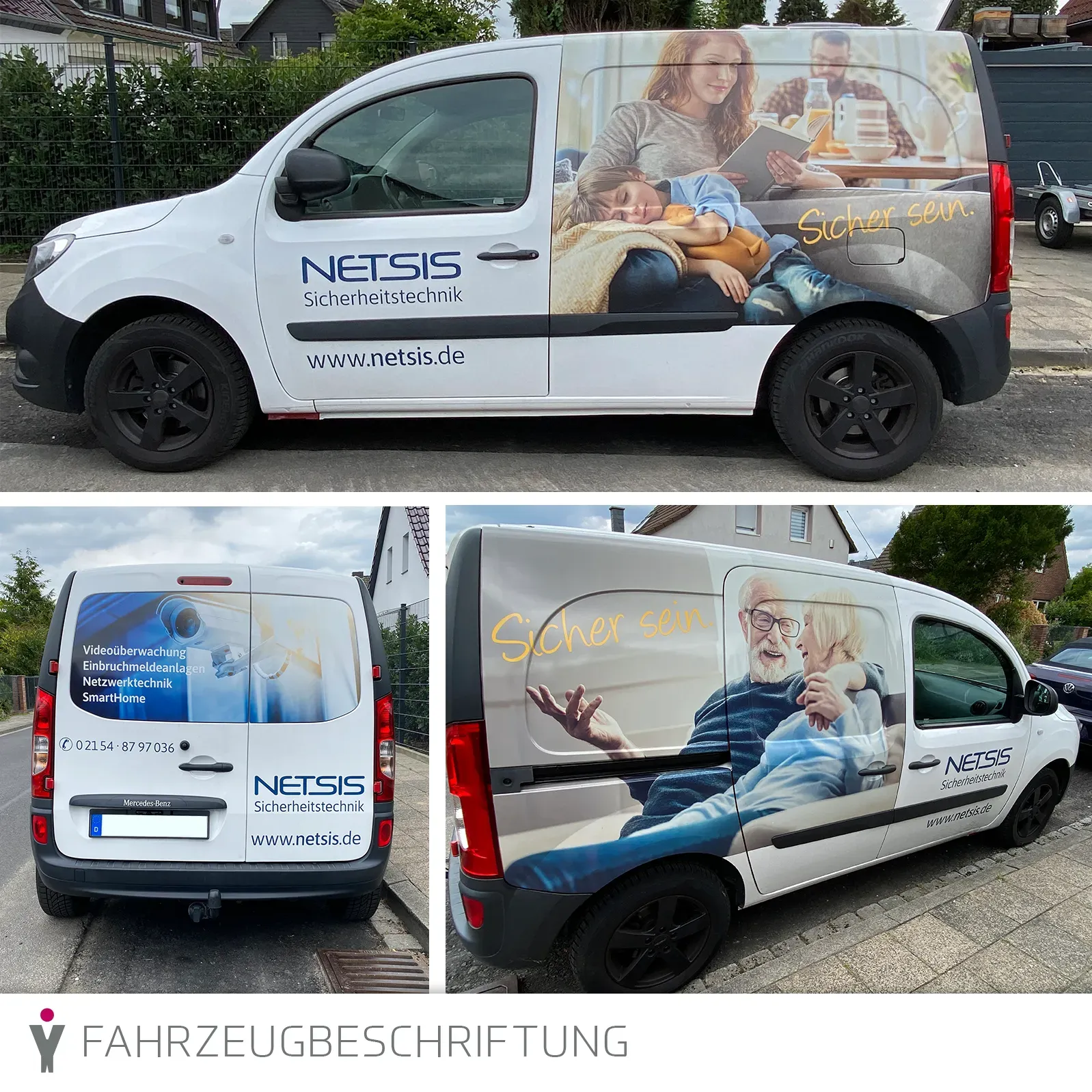 Referenz der KFZ-Beschriftung für NETSIS Sicherheitstechnik