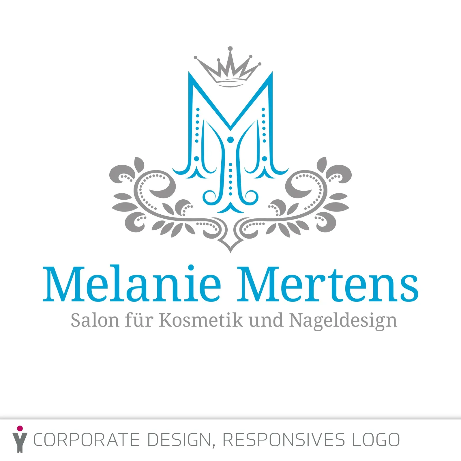 Logo für Melanie Mertens · Salon für Kosmetik und Nageldesign