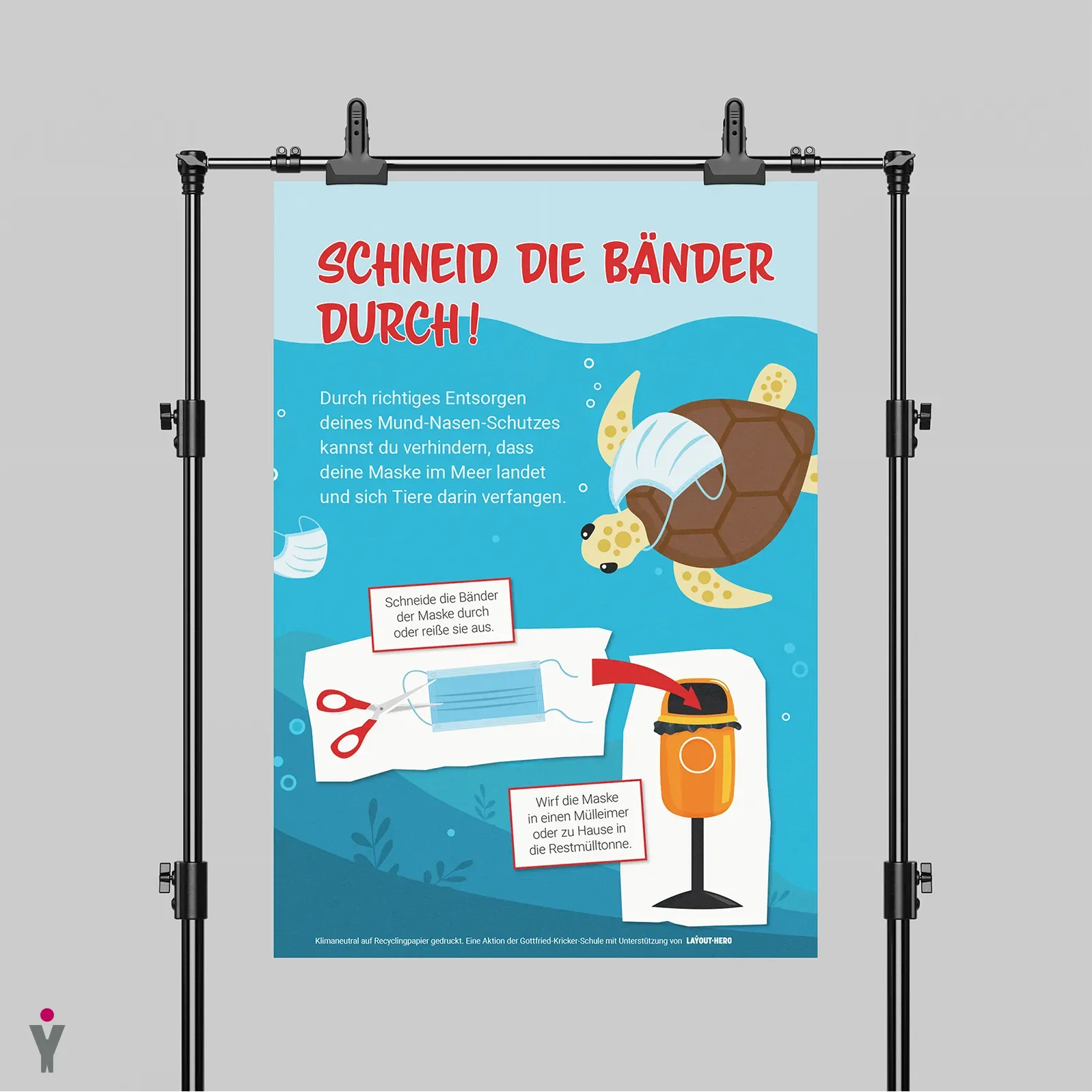 Plakat für Umweltaktion »Schneid die Bänder durch!