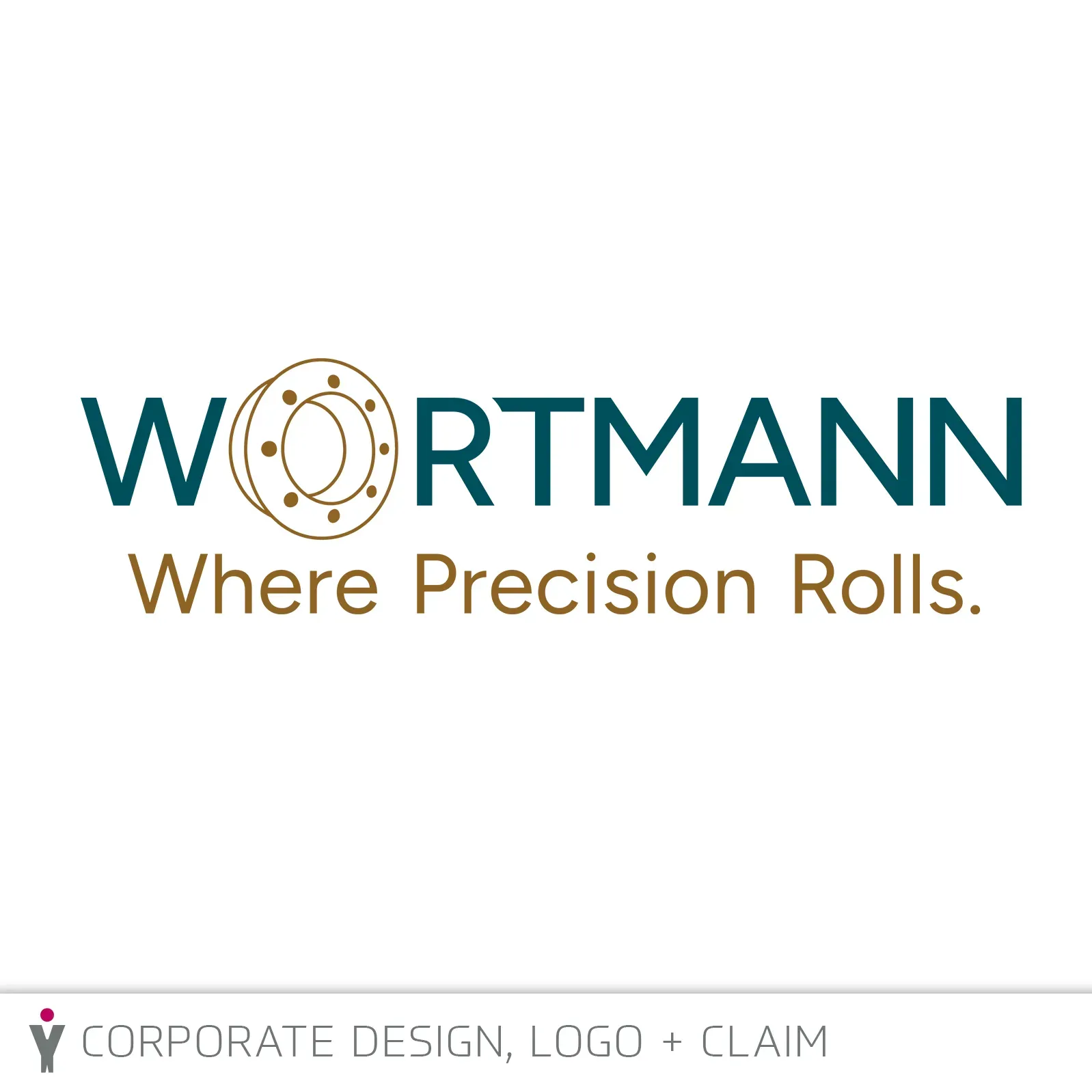 Logo für Wortmann GmbH Meerbusch, Where Precision Rolls.