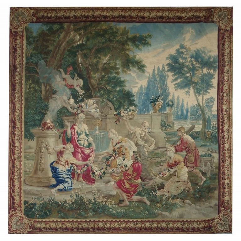 Panneau De Tapisserie Aubusson Le Printemps