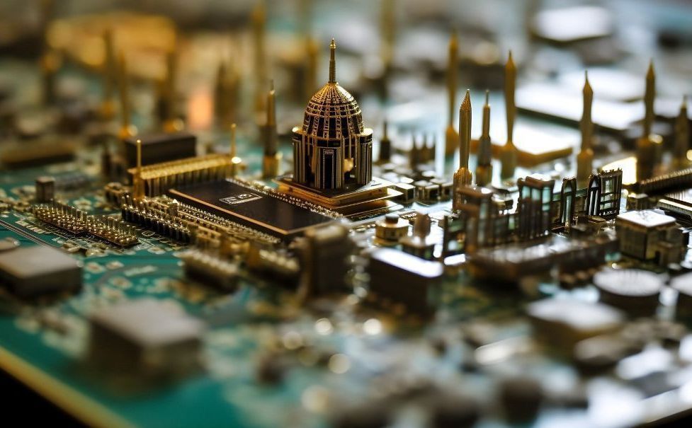 Circuit board with temple