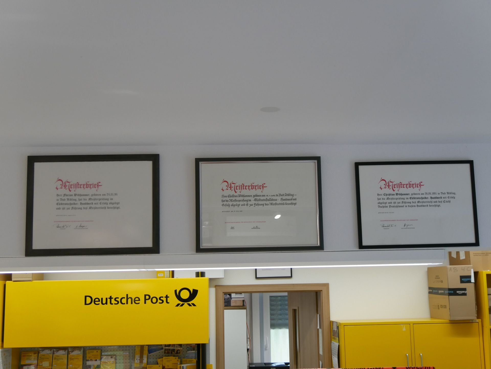 Meisterbriefe Elektro Widhammer