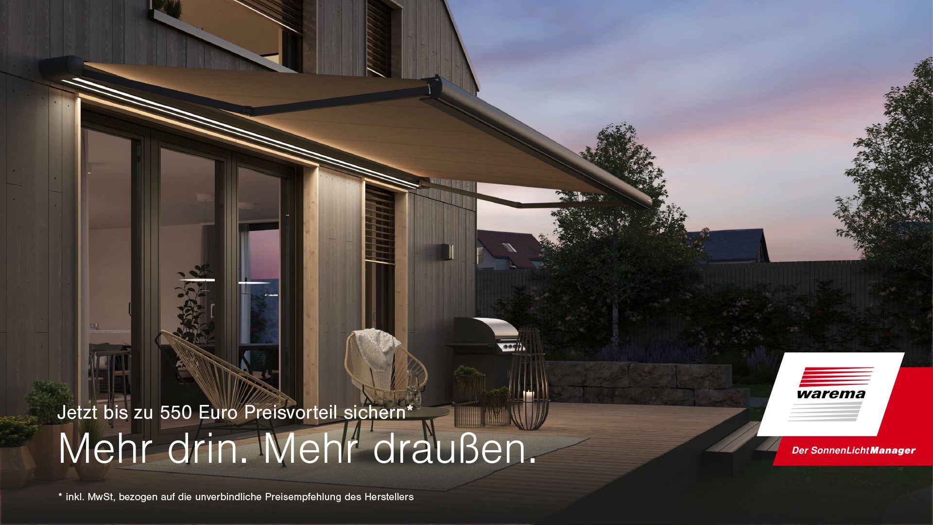 Zu den Pergola-Markisen Frühlingsjubel Warema Perea