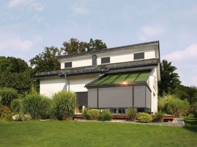 Ecklösung für Vorbau-Markisen