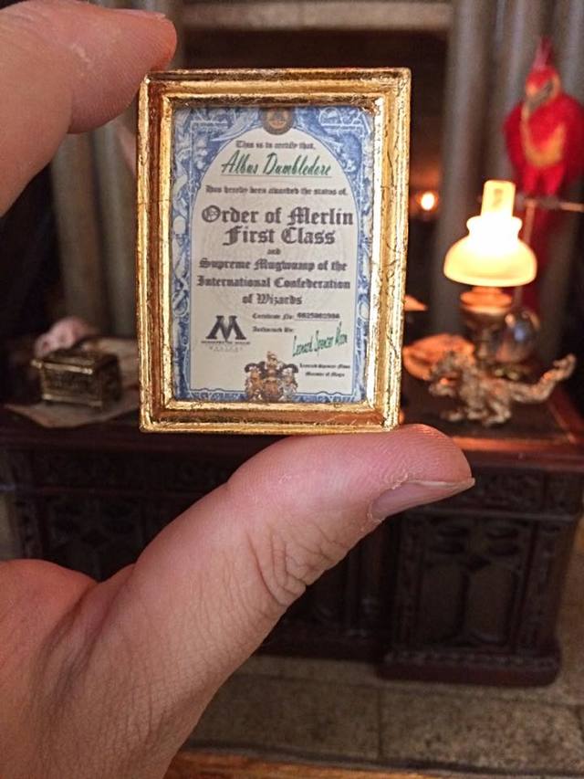 Custom Dollhouse Miniature Framed Portrait Inspired By Harry Potter's Dumbledore 