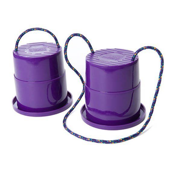 Just Jump It Set of 2 EZ Steppers Agility Toy - Can Stepper Toys - Purple