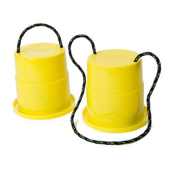 Just Jump It Set of 2 EZ Steppers Agility Toy - Can Stepper Toys - Yellow