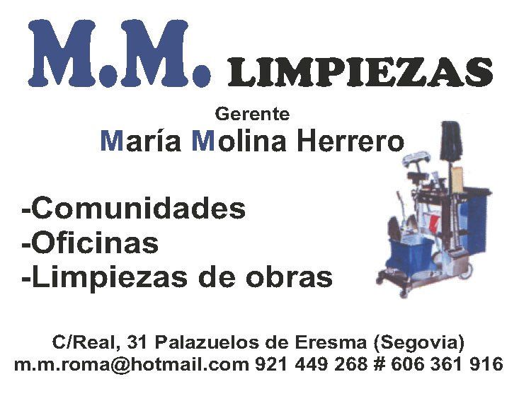 Logo M. M. Limpieza, patrocinador oficial Club Deportivo Monteresma La Atalaya