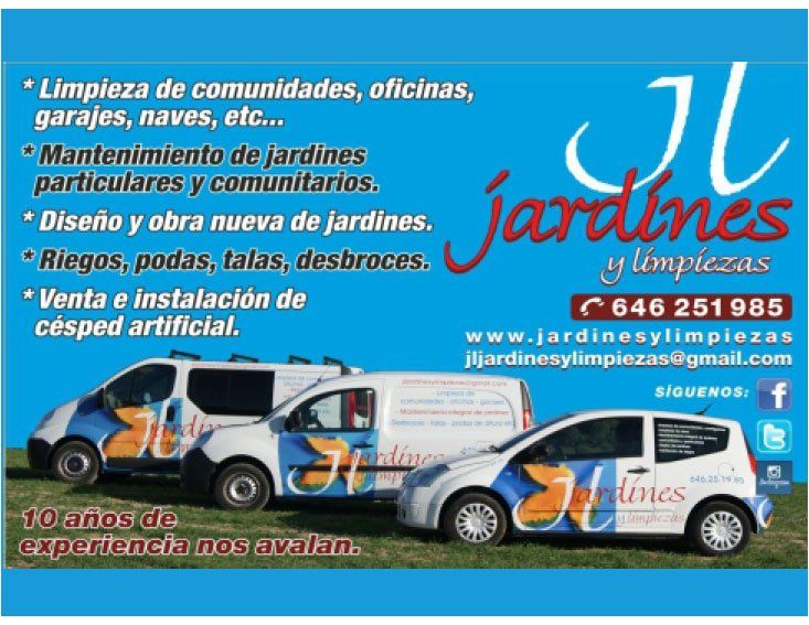 Logo Jardines y Limpiezas, patrocinador oficial Club Deportivo Monteresma La Atalaya