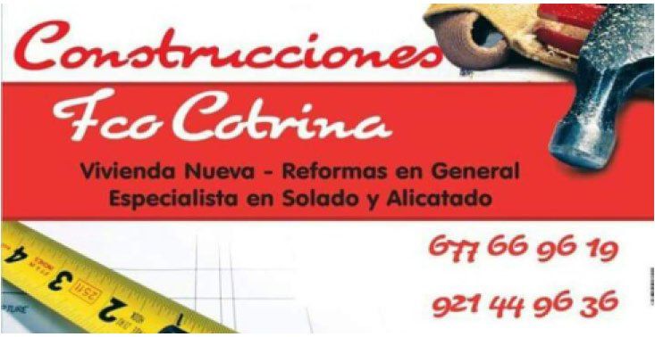 Logo Construcciones Francisco Corina, patrocinador oficial Club Deportivo Monteresma La Atalaya
