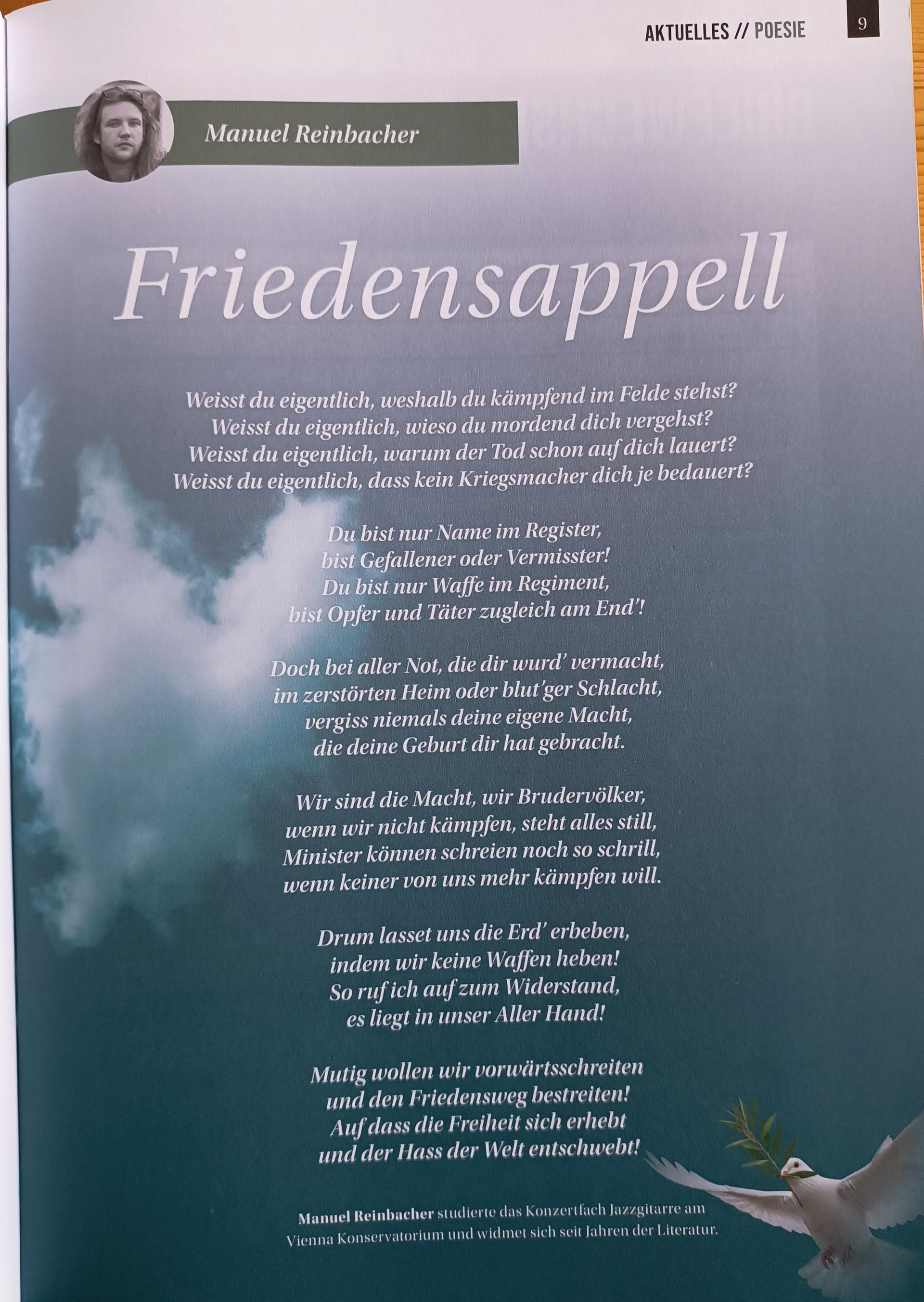 Mein Gedich in der Schweizer libertären Zeitschrift 