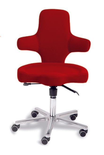 Zahnarzt Arbeitsstuhl mit im Sitzen drehbarer Rückenlehne