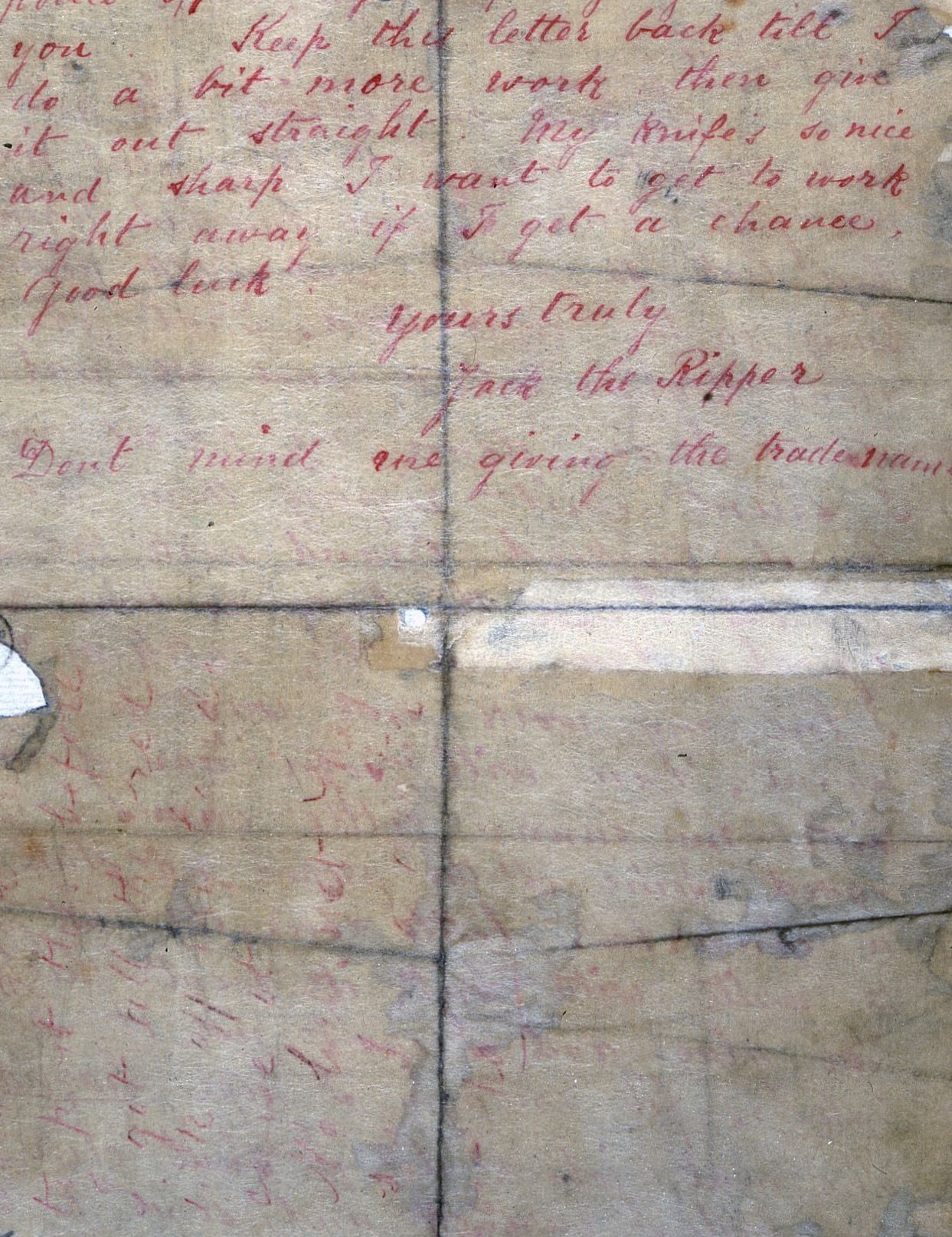 Brief Dear Boss, Jack the Ripper