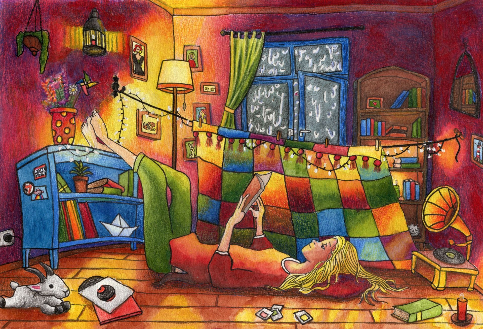 life on hold | Aquarell | Corona Dresden | Thomas Schreiter