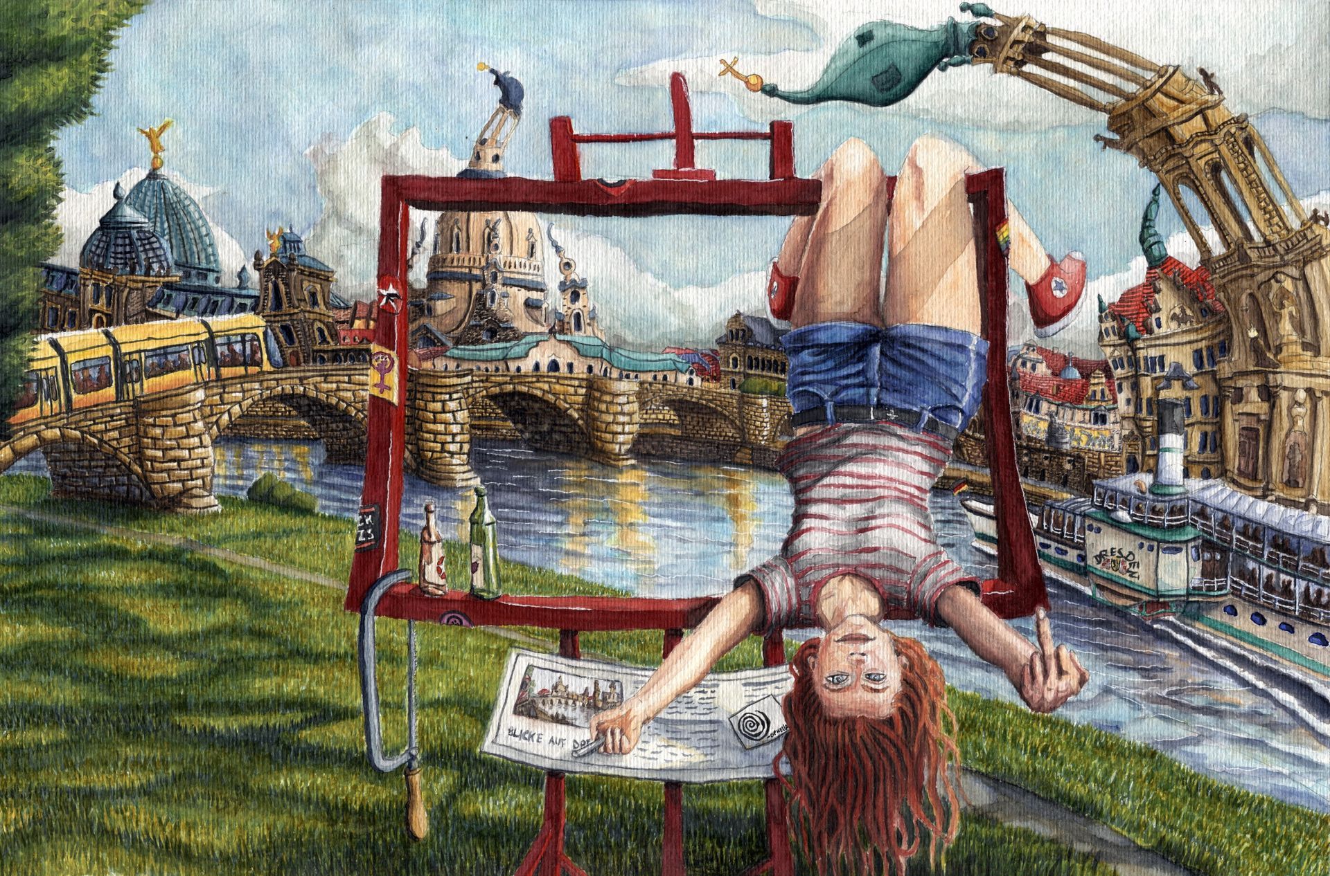 another point of view | Aquarell | Canalettoblick Dresden | Thomas Schreiter
