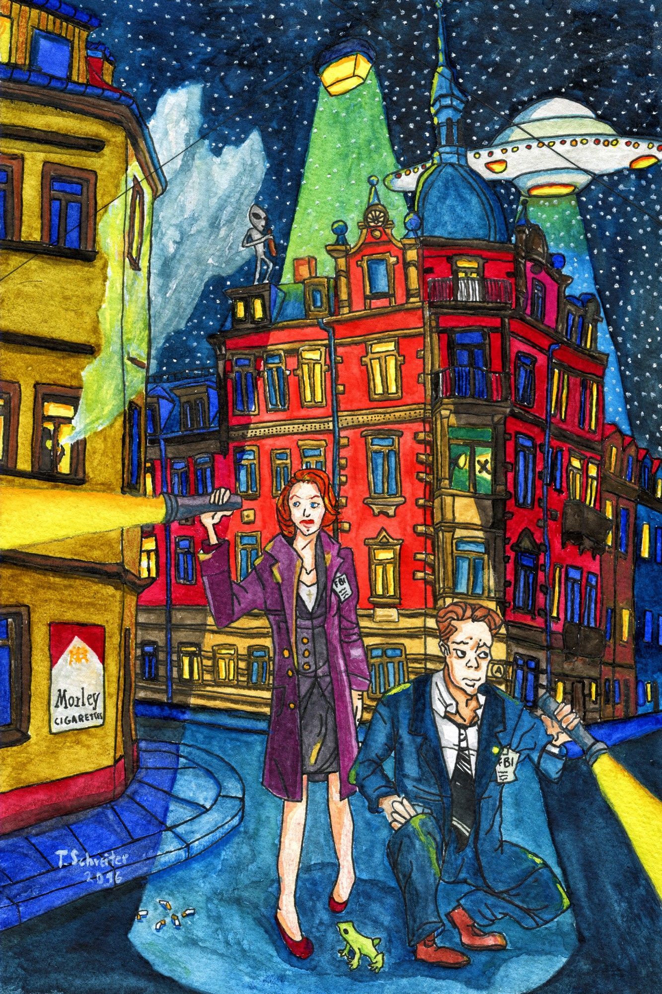 Area 87 | Aquarell | Talstraße Dresden | Thomas Schreiter