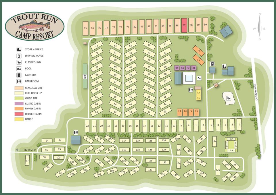 Trout Run Camp Resort Map