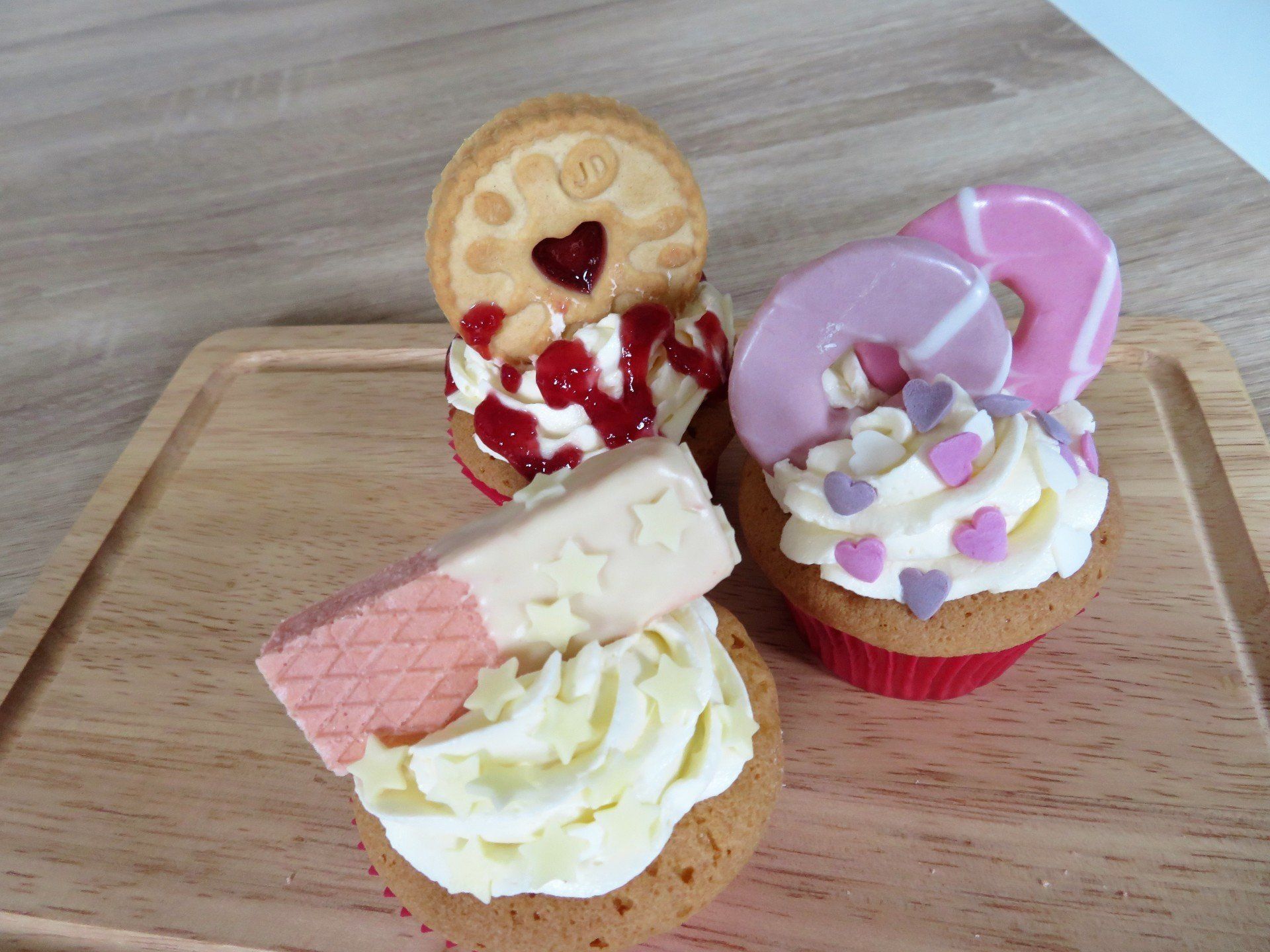 Box 12 variety  teatime biscuit buttercream cupcakes £28