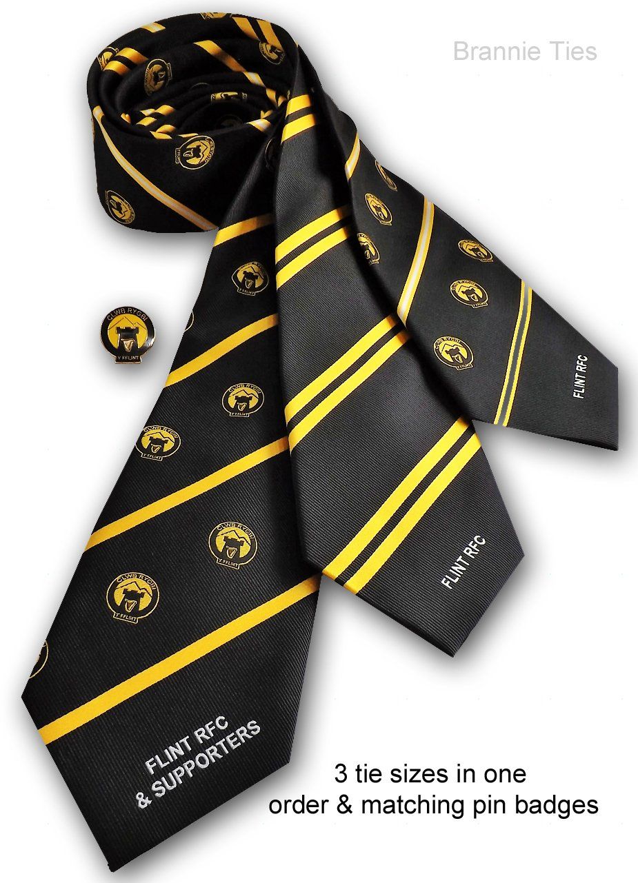 Sports club ties, football club ties, min qty 25pcs