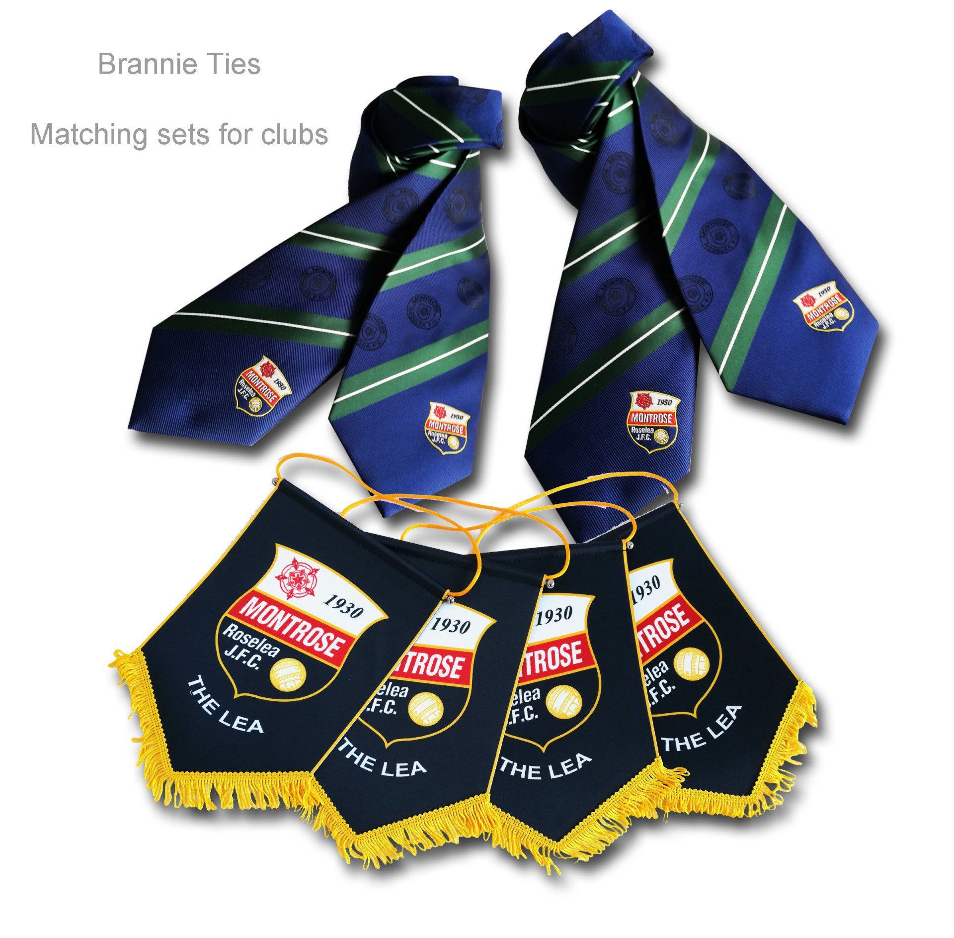 Sports club ties, football club ties, min qty 25pcs