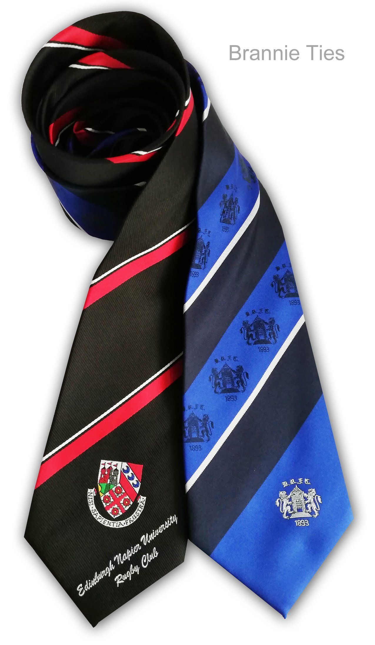 Sports club ties, football club ties, min qty 25pcs