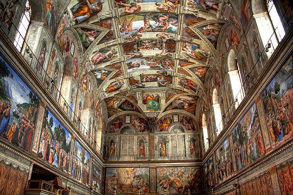 Sixtinische Kapelle in den Vatikanischen Museen Vatikanstadt