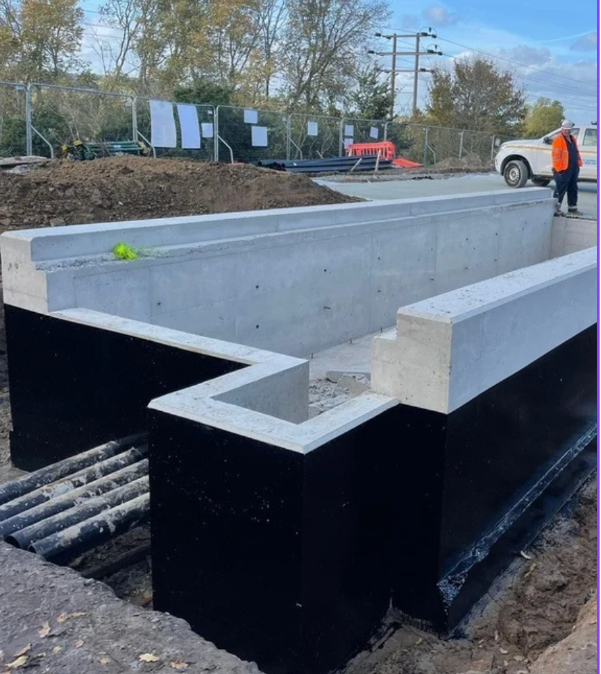 Chandos Road — concrete pad foundations across site layout