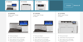 Thumbnail of compare flow screens wireframe