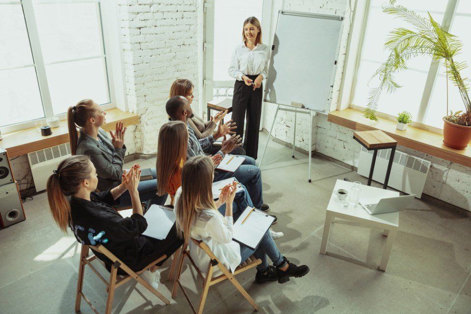 people having a meeting