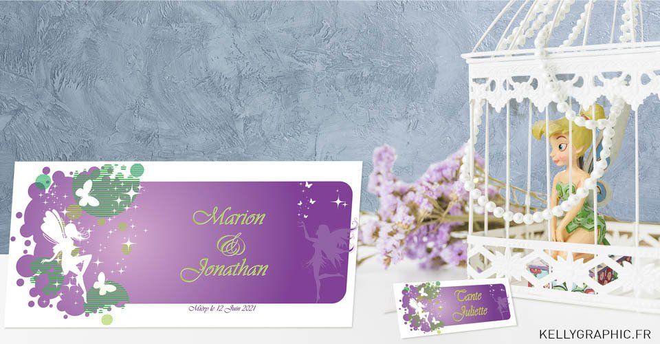 Faire Part Mariage Elfes Fees Papillons Magie Fantasy