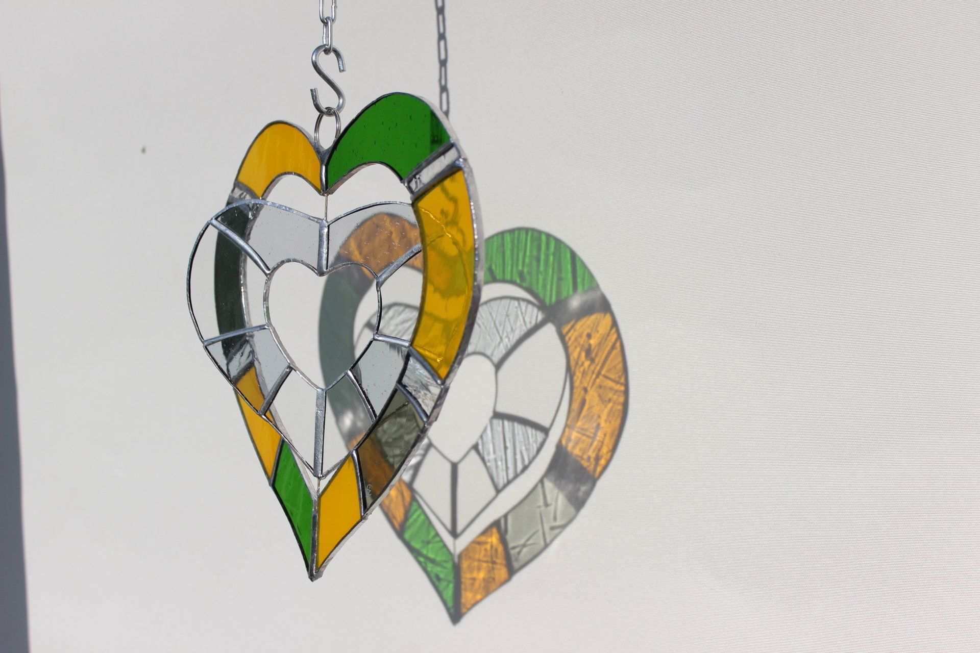 Moyen coeur 14mm en cristal Vitrail Shimmer