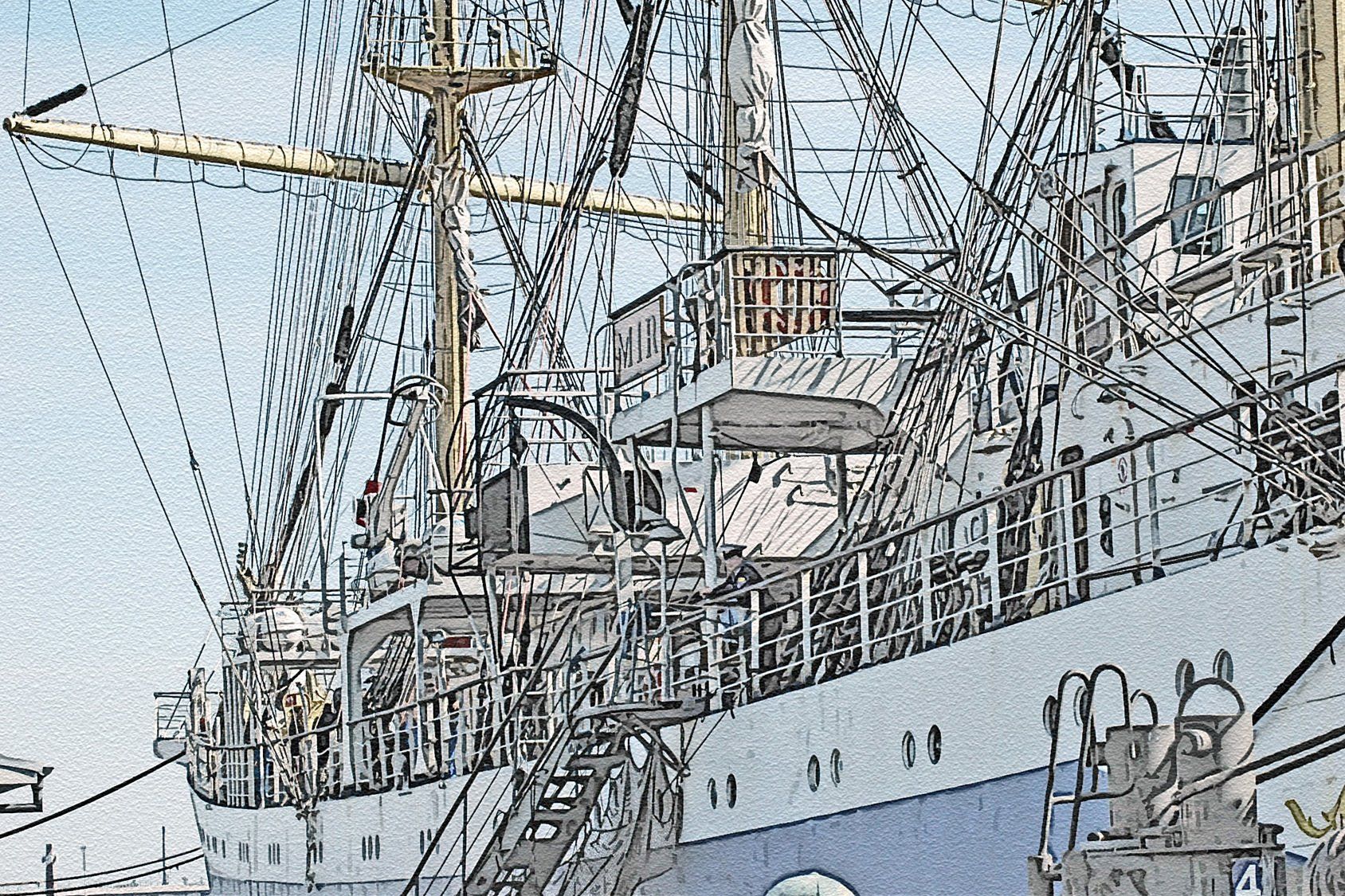 Segelschiff im Hamburger Hafen