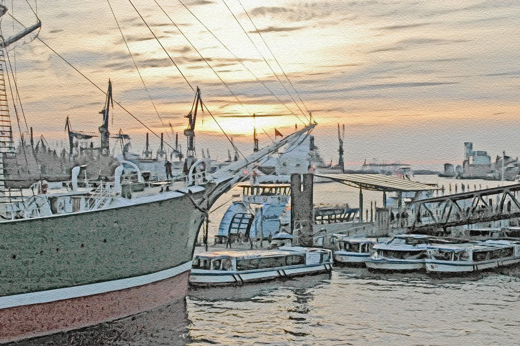 Segelschiff im Hamburger Hafen