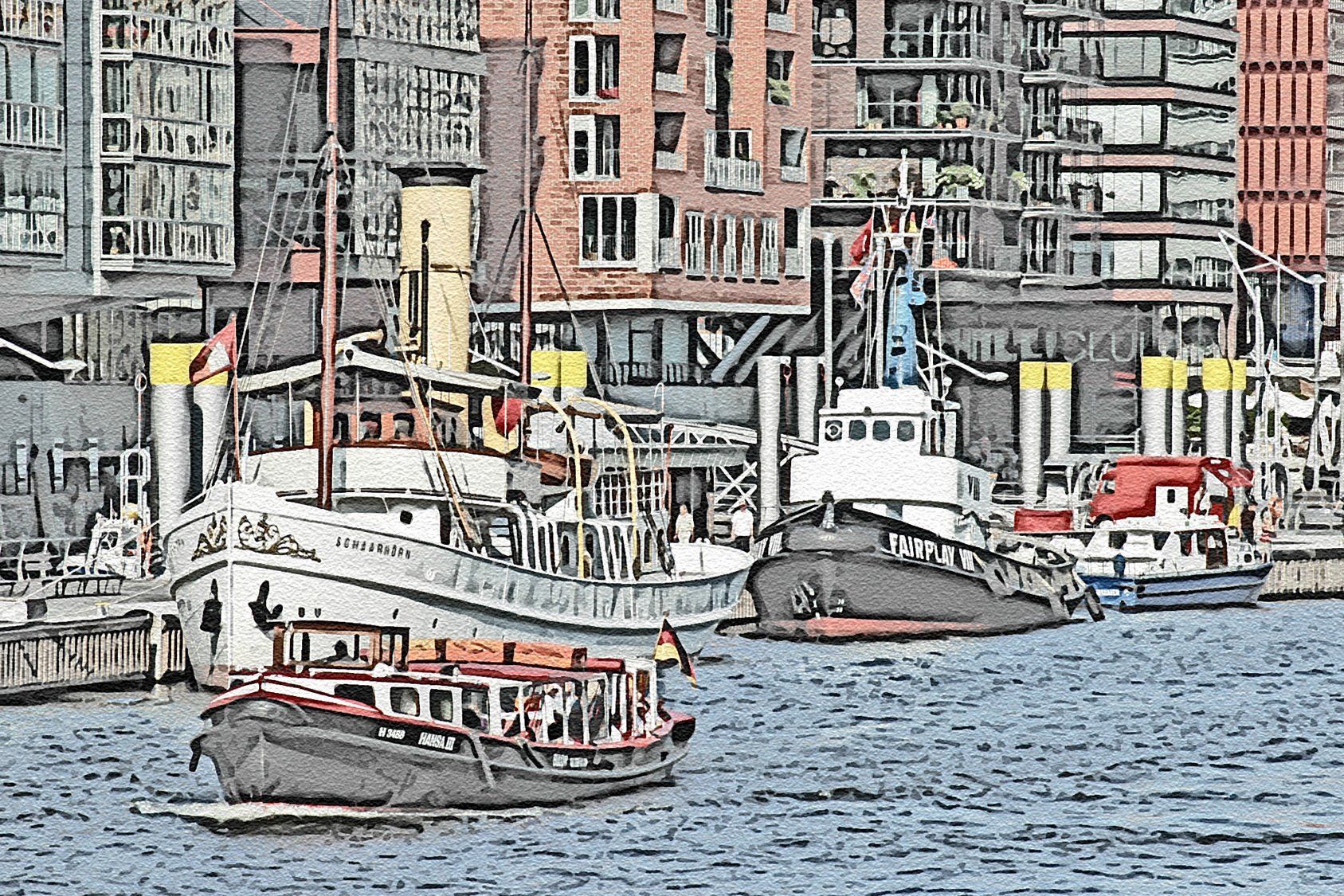 Historische Schiffe im Hamburger Hafen