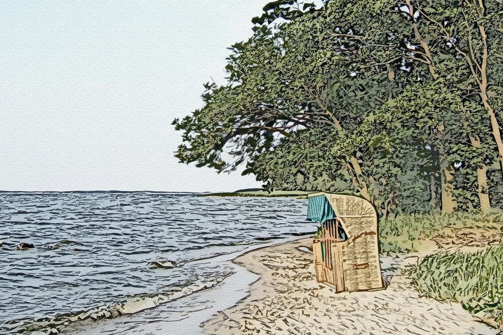Strand und Küste der Ostseeinsel Usedom