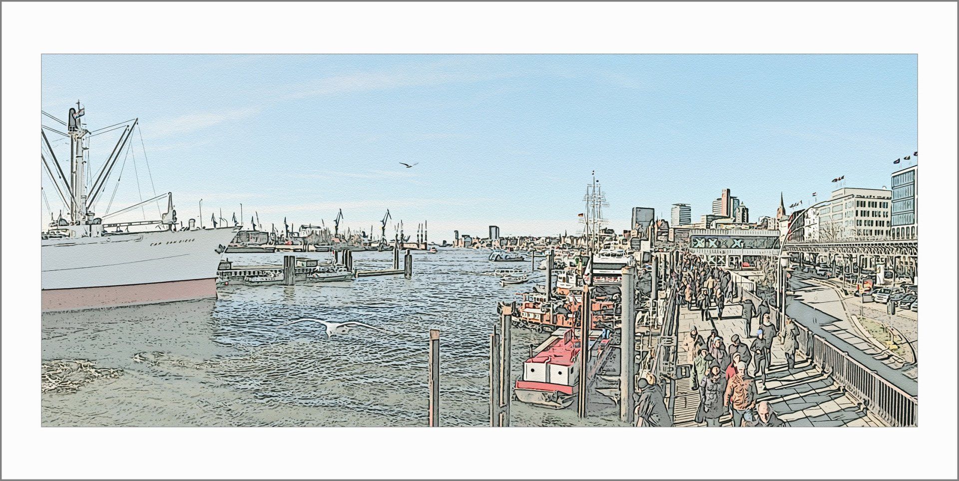 Schiffe im Hamburger Hafen