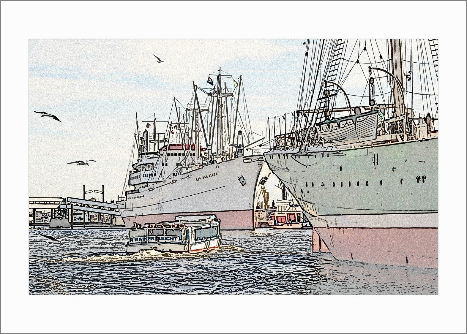 Schiffe im Hamburger Hafen